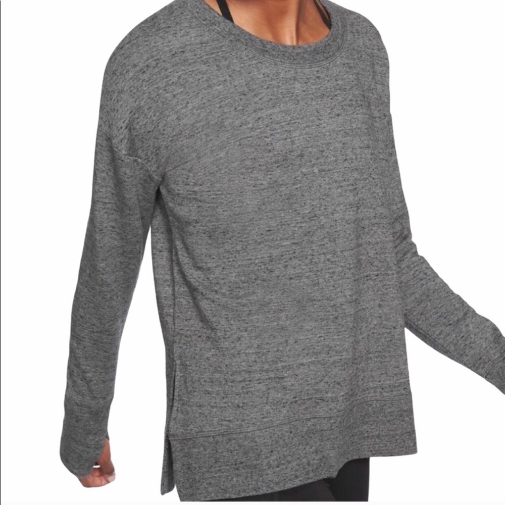 Athleta Coaster Luxe Gray Sweatshirt Pullover M